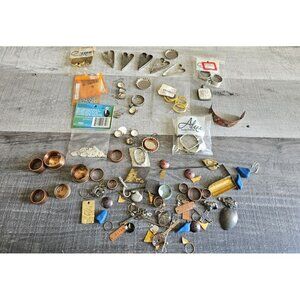 Jewelry Making Findings Mixed Metal Pendants Bails Alexa Hearts Estate Lot #45